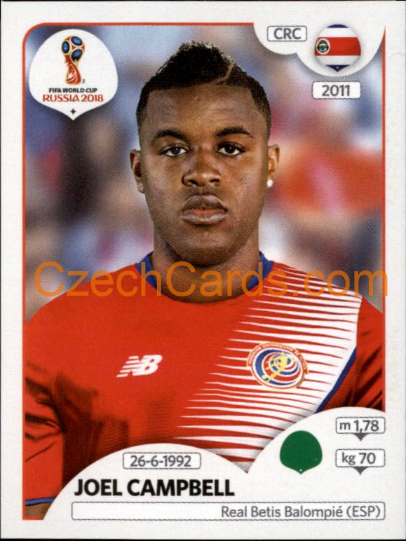Joel Campbell 2018 Panini World Cup Russia Black #409