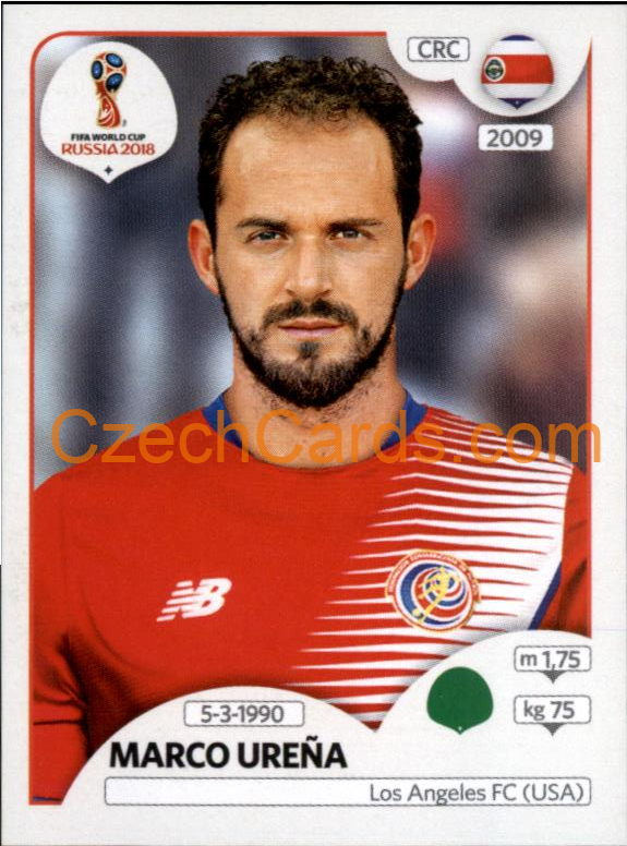 Marco Ureña 2018 Panini World Cup Russia Black #410