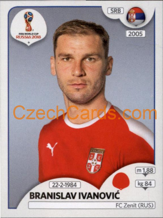 Branislav Ivanović 2018 Panini World Cup Russia Black #415
