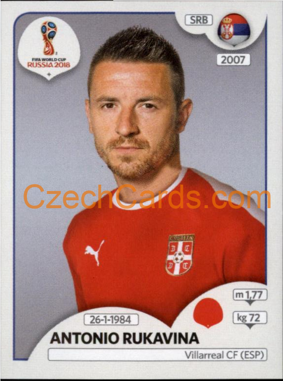 Antonio Rukavina 2018 Panini World Cup Russia Black #417