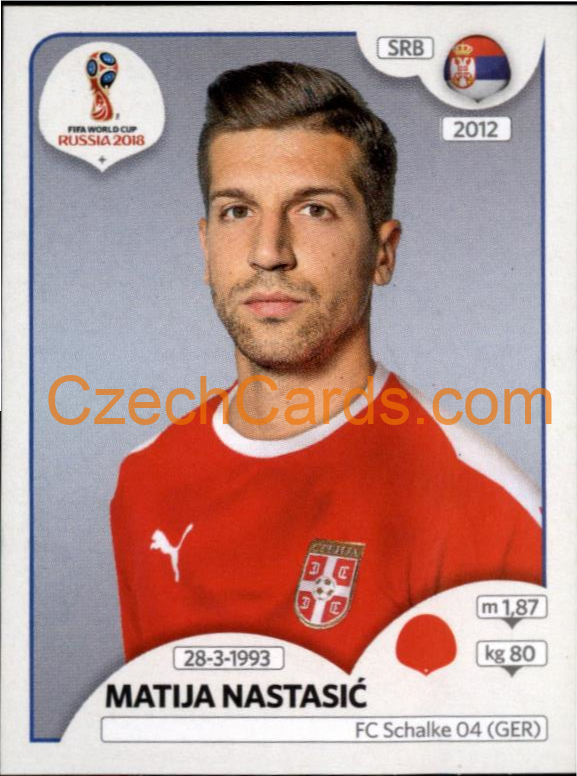 Matija Nastasić 2018 Panini World Cup Russia Black #418