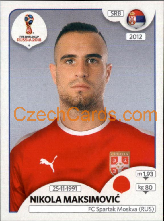 Nikola Maksimović 2018 Panini World Cup Russia Black #420