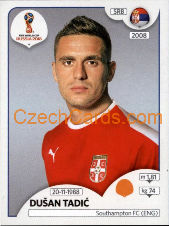 Dušan Tadić 2018 Panini World Cup Russia Black #422