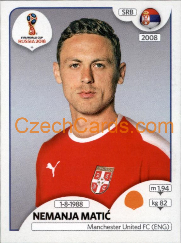 Nemanja Matić 2018 Panini World Cup Russia Black #424