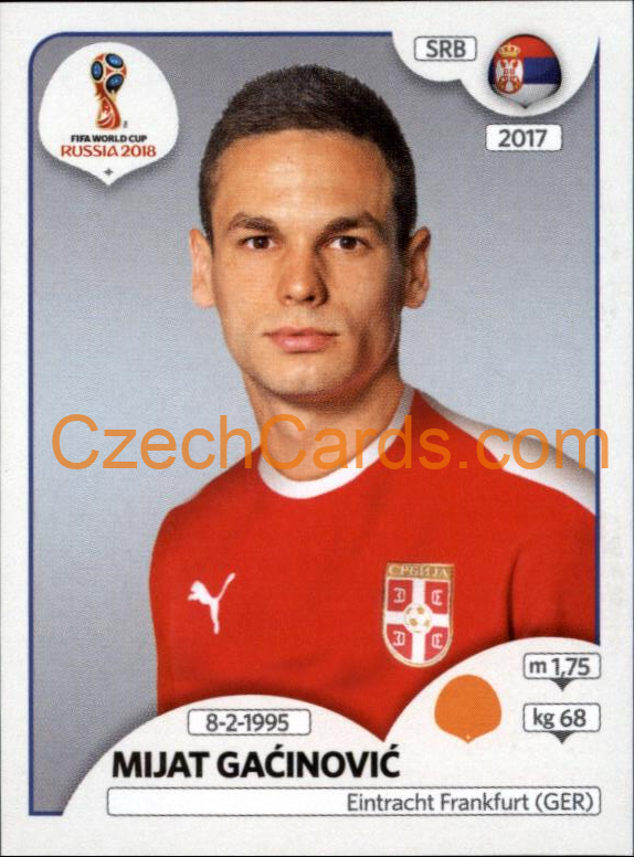 Mijat Gaćinović 2018 Panini World Cup Russia Black #428