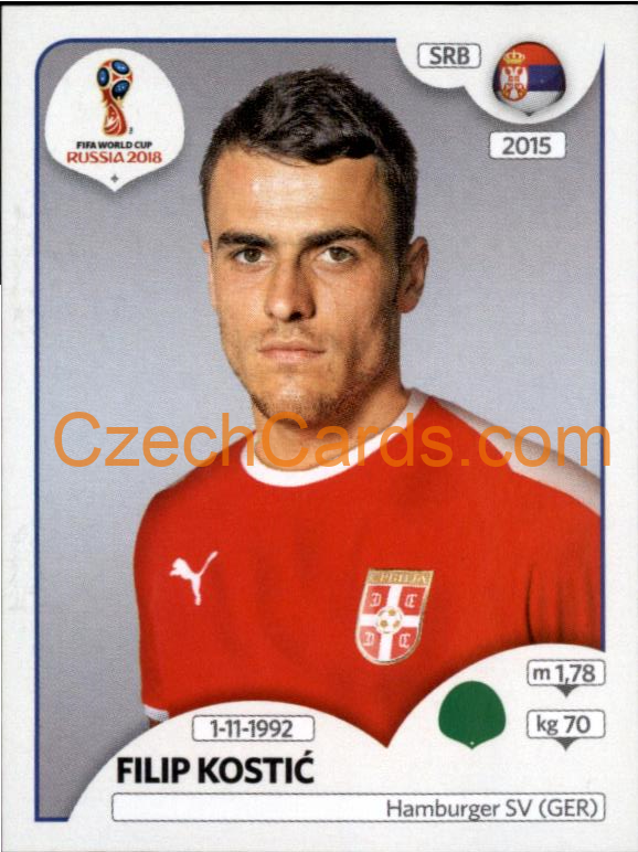 Filip Kostić 2018 Panini World Cup Russia Black #429