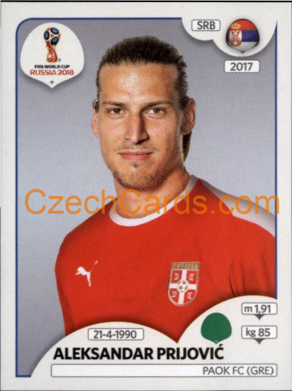 Aleksandar Prijović 2018 Panini World Cup Russia Black #431