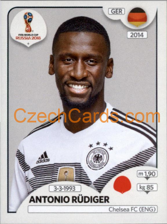 Antonio Rüdiger 2018 Panini World Cup Russia Black #436