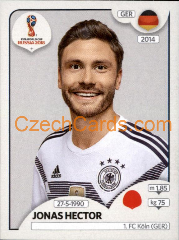Jonas Hector 2018 Panini World Cup Russia Black #439
