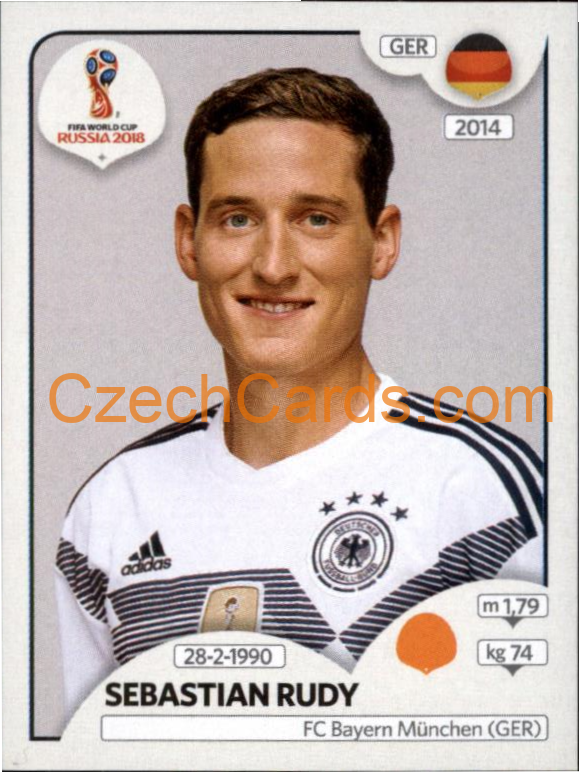 Sebastian Rudy 2018 Panini World Cup Russia Black #445