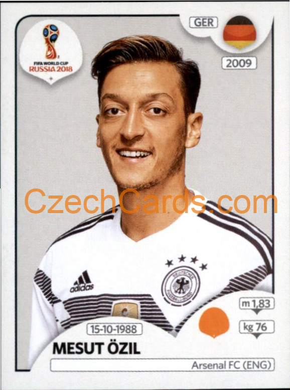 Mesut Özil 2018 Panini World Cup Russia Black #447
