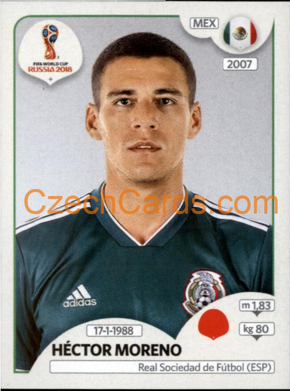 Héctor Moreno 2018 Panini World Cup Russia Black #457