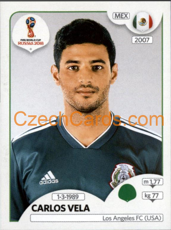 Carlos Vela 2018 Panini World Cup Russia Black #469
