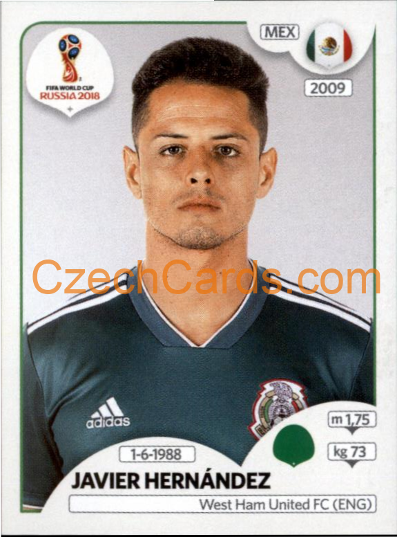 Javier Hernández 2018 Panini World Cup Russia Black #470