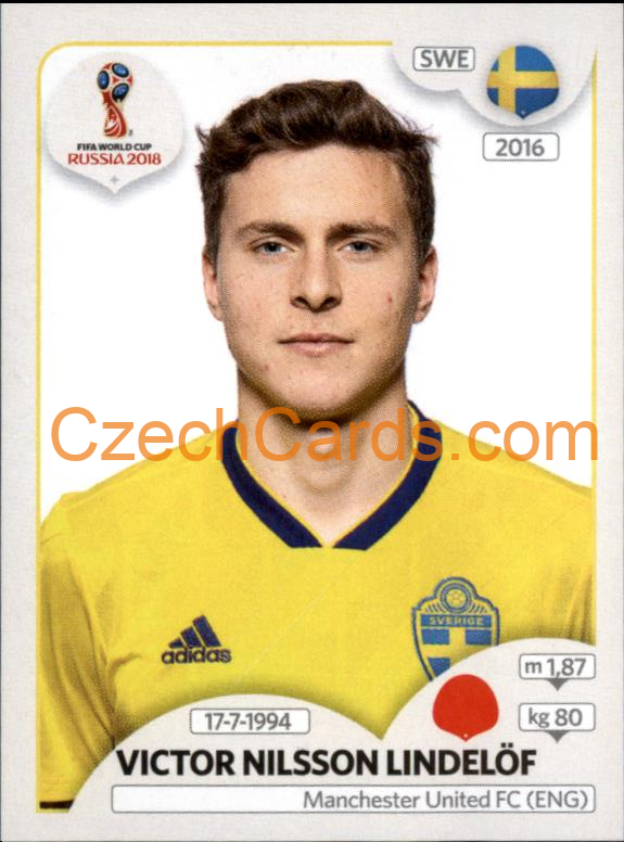 Victor Nilsson Lindelöf 2018 Panini World Cup Russia Black #476