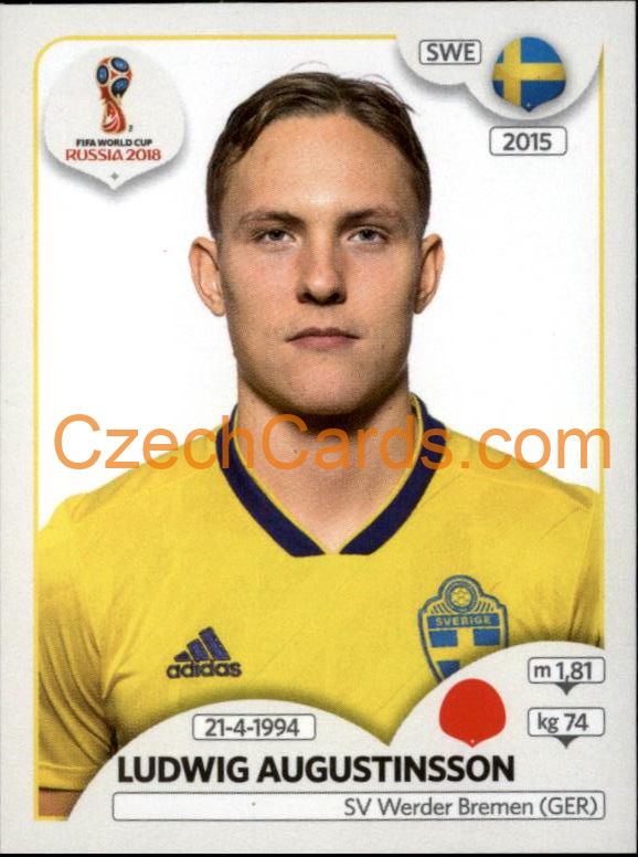Ludwig Augustinsson 2018 Panini World Cup Russia Black #479
