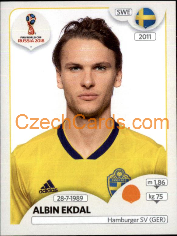 Albin Ekdal 2018 Panini World Cup Russia Black #487