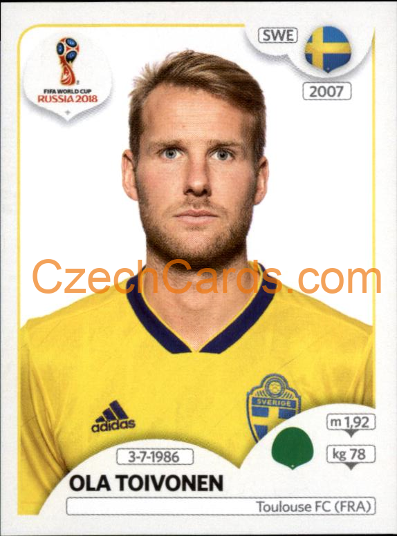 Ola Toivonen 2018 Panini World Cup Russia Black #491