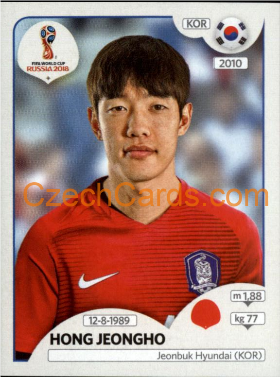Hong Jeongho 2018 Panini World Cup Russia Black #498