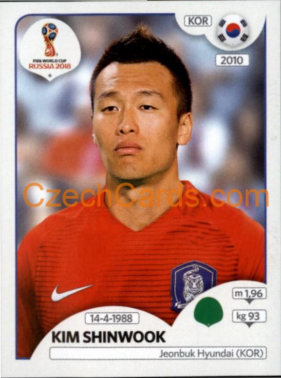 Kim Shinwook 2018 Panini World Cup Russia Black #510