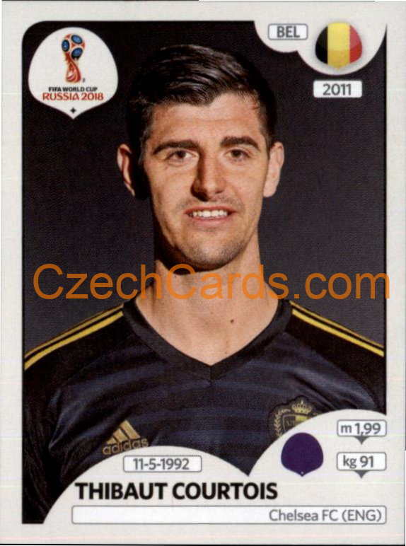 Thibaut Courtois 2018 Panini World Cup Russia Black #514