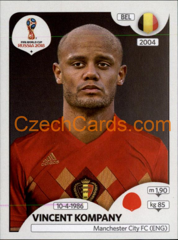 Vincent Kompany 2018 Panini World Cup Russia Black #518