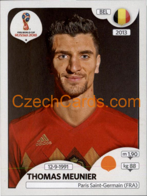 Thomas Meunier 2018 Panini World Cup Russia Black #519