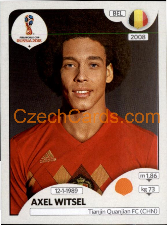 Axel Witsel 2018 Panini World Cup Russia Black #520