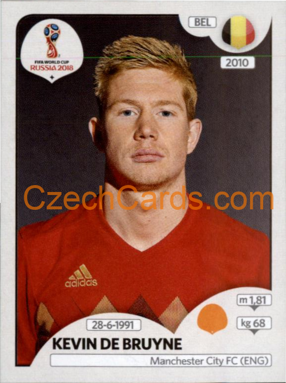 Kevin De Bruyne 2018 Panini World Cup Russia Black #522