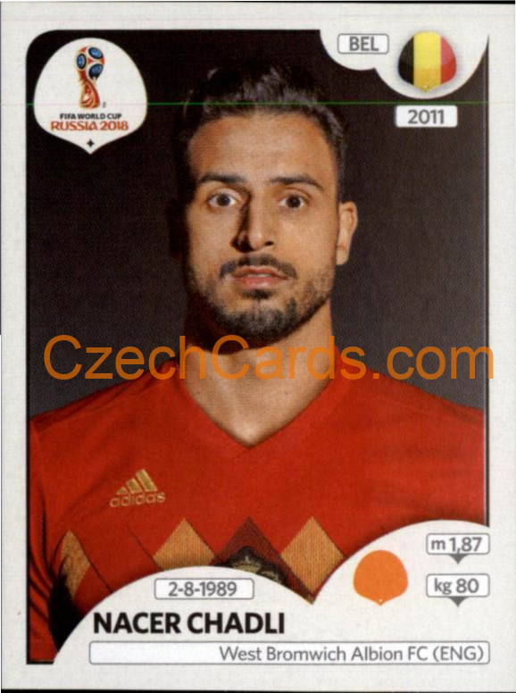 Nacer Chadli 2018 Panini World Cup Russia Black #526