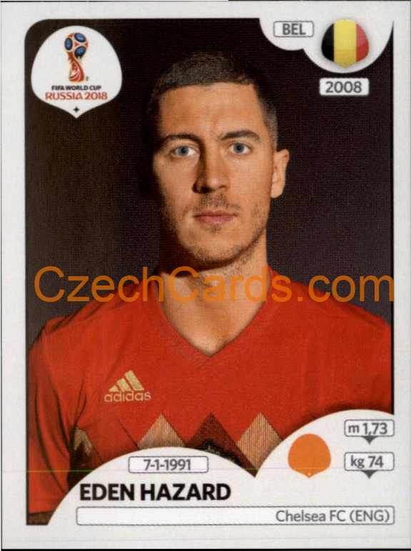 Eden Hazard 2018 Panini World Cup Russia Black #527