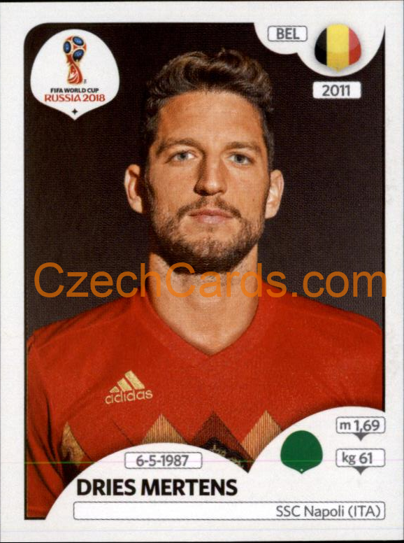 Dries Mertens 2018 Panini World Cup Russia Black #529