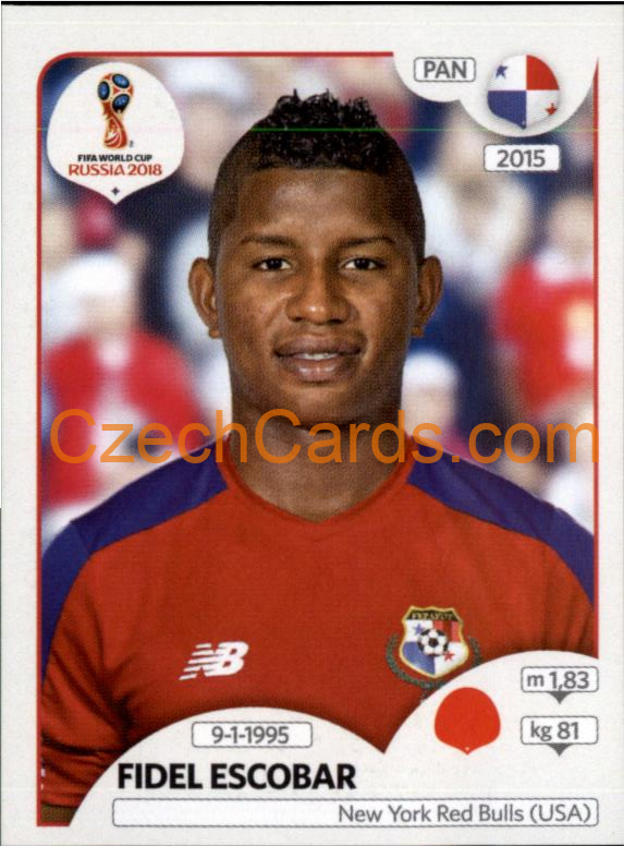 Fidel Escobar 2018 Panini World Cup Russia Black #537