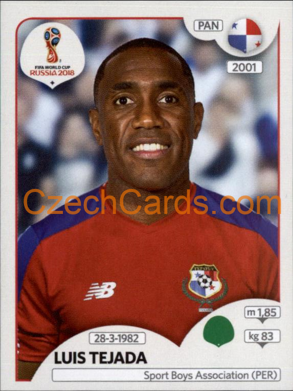 Luis Tejada 2018 Panini World Cup Russia Black #550
