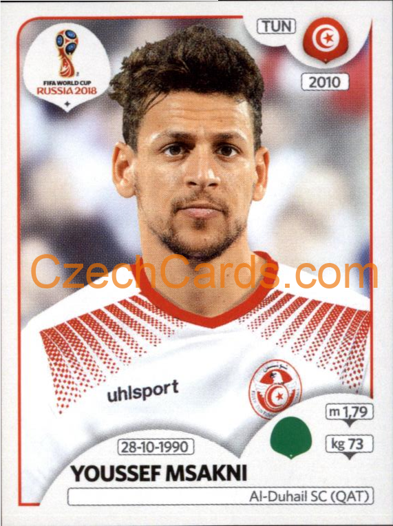 Youssef Msakni 2018 Panini World Cup Russia Black #566