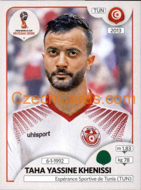 Taha Yassine Khenissi 2018 Panini World Cup Russia Black #568