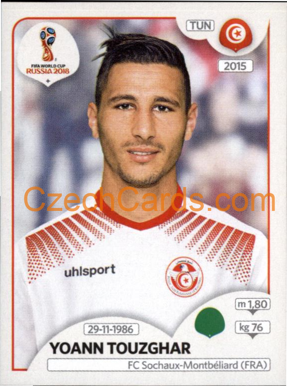 Yoann Touzghar 2018 Panini World Cup Russia Black #569