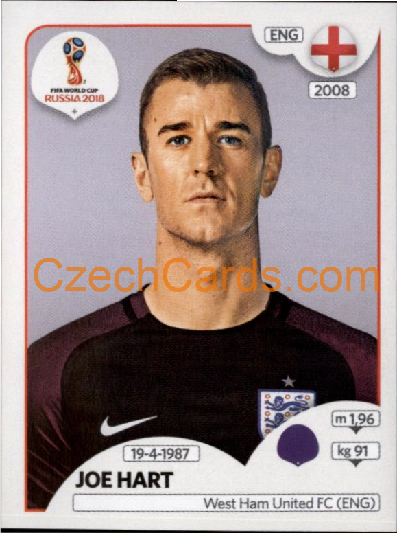 Joe Hart 2018 Panini World Cup Russia Black #574
