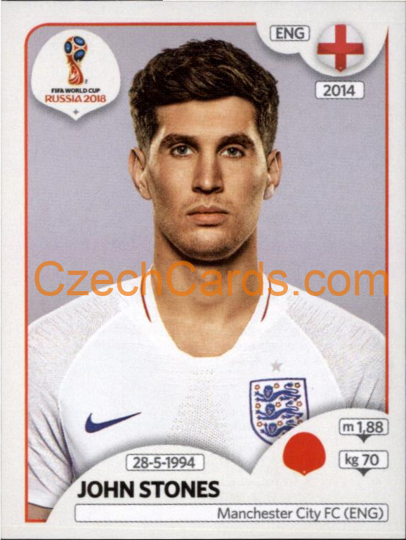 John Stones 2018 Panini World Cup Russia Black #578