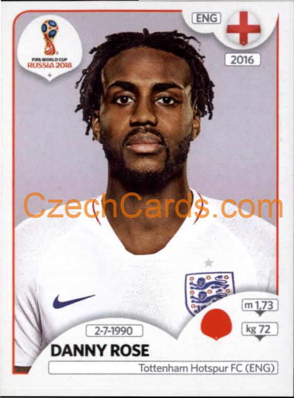Danny Rose 2018 Panini World Cup Russia Black #580