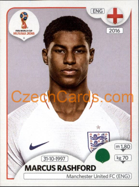 Marcus Rashford 2018 Panini World Cup Russia Black RC #590