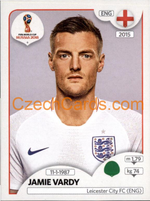 Jamie Vardy 2018 Panini World Cup Russia Black #591