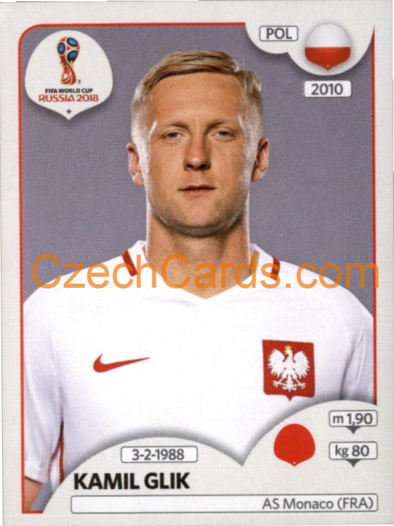 Kamil Glik 2018 Panini World Cup Russia Black #597