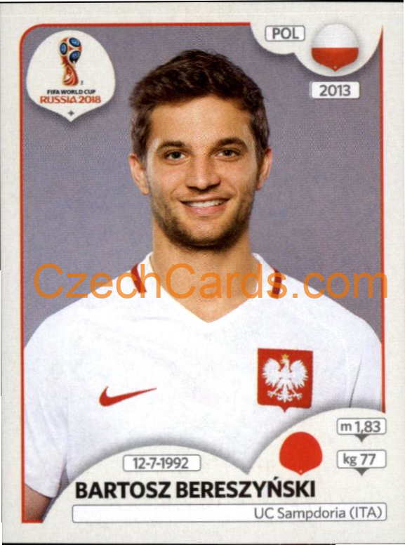 Bartosz Bereszyński 2018 Panini World Cup Russia Black #600