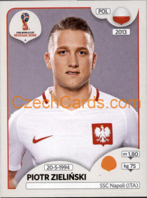 Piotr Zieliński 2018 Panini World Cup Russia Black #607