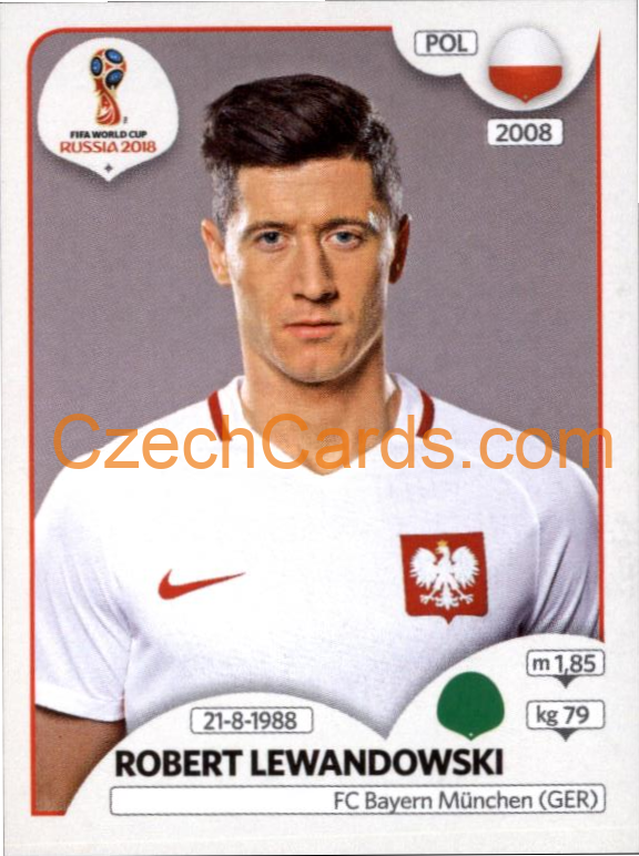 Robert Lewandowski 2018 Panini World Cup Russia Black #609