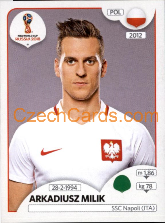 Arkadiusz Milik 2018 Panini World Cup Russia Black #611