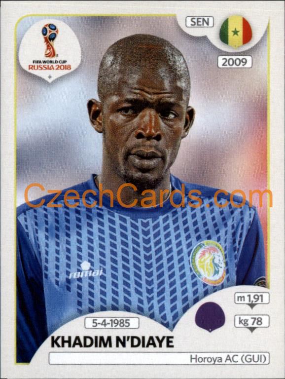 Khadim N'Diaye 2018 Panini World Cup Russia Black #614