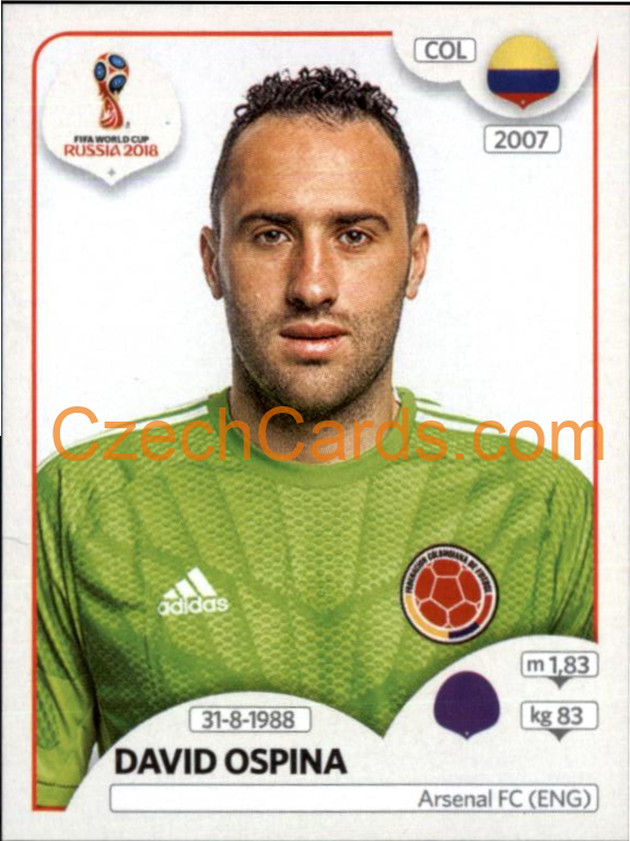 David Ospina 2018 Panini World Cup Russia Black #634