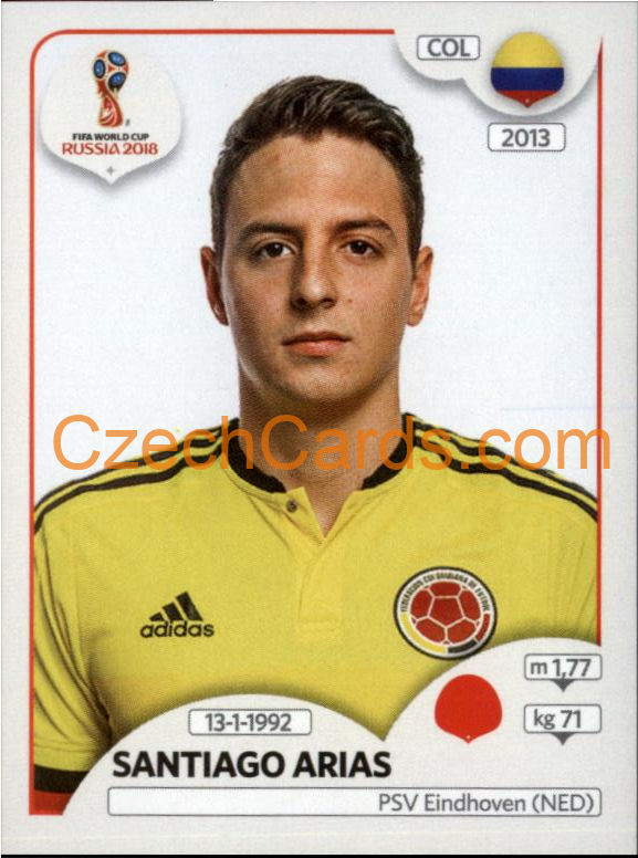 Santiago Arias 2018 Panini World Cup Russia Black #636